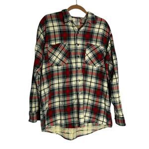 Ozark Trail 100% Cotton Plaid Long Sleeve Button Up Shirt Size Mens XL